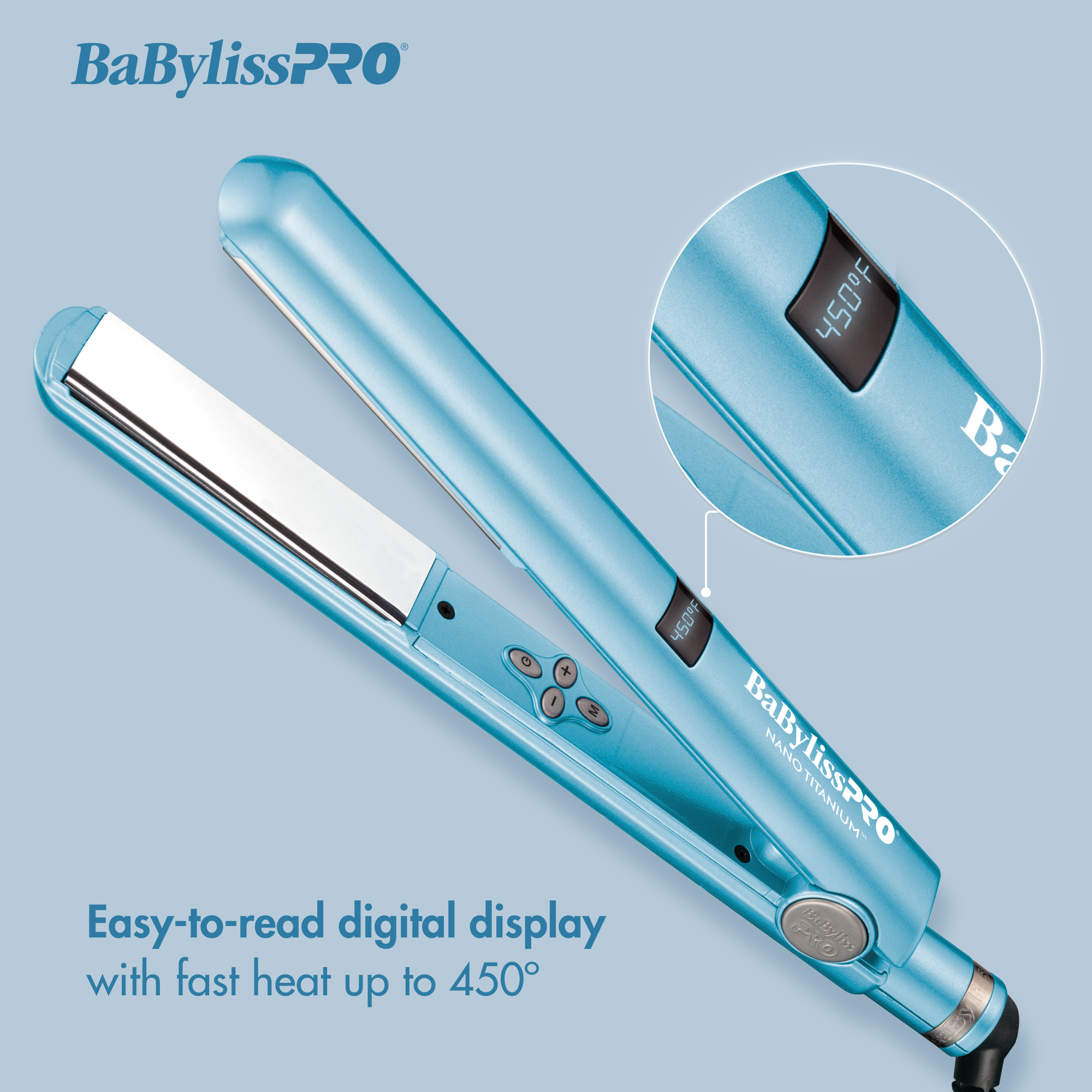 BaBylissPRO Nano Titanium 1 Digital Straightener